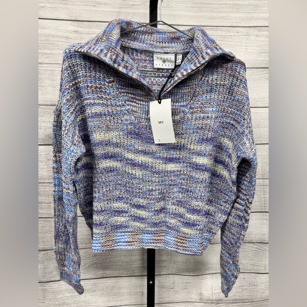 Daisy Street Space-Dye Knit Quarter-Zip NWT - Picture 5 of 8